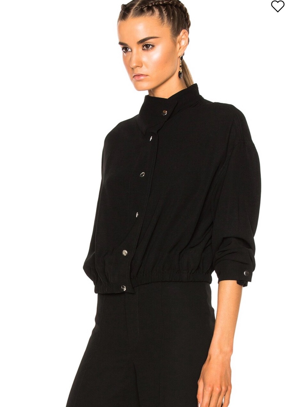 Isabel Marant black Lynton Jacket assymetrycal buttons size 42 EU
